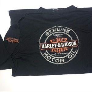 Harley Davidson Long Sleeve Embroidered Top M